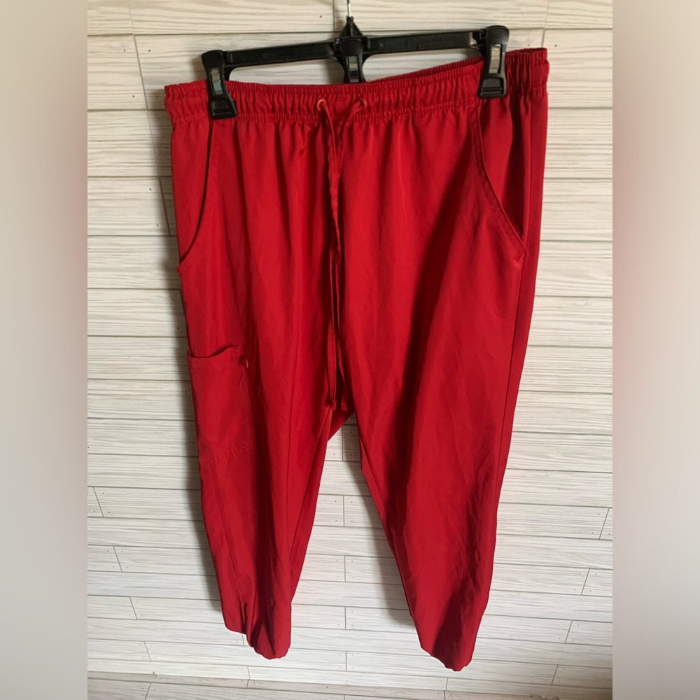 Medichic Red scrub jogger pants